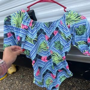 Tropical sexy bodysuit